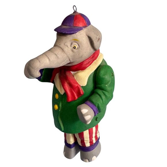 Ceramic Elephant Ornament With Articulated Arms & Legs 5 1/2" - Picture 1 of 7